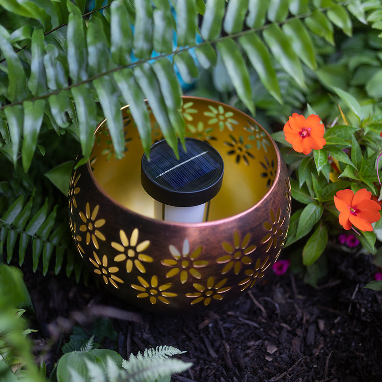 Solar Fire Bowl - Flickering Landscape Decoration Flame Light