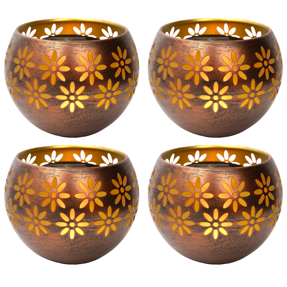 Solar Fire Bowl Mini Bronze Copper - 4 Pack