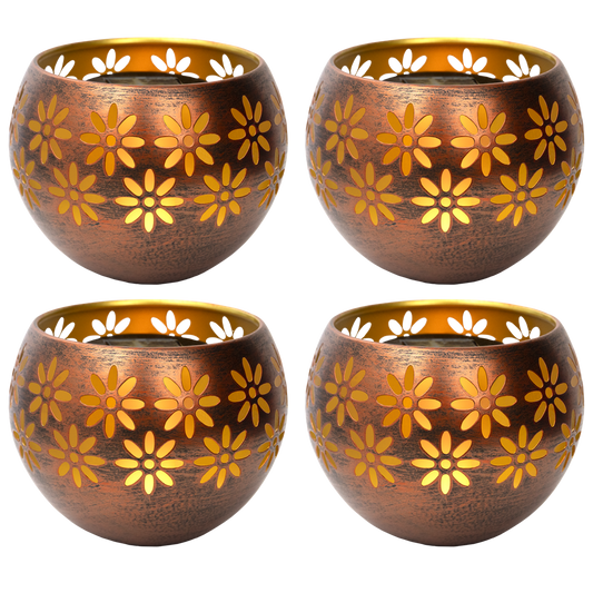 Solar Fire Bowl Mini Bronze Copper - 4 Pack